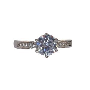 NWOT Fragrant Jewels Round-Cut Pave Cubic Zirconia Ring Size 7.75 US